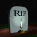 Grave with candle